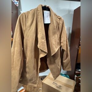 Tan Draped Women's Jacket